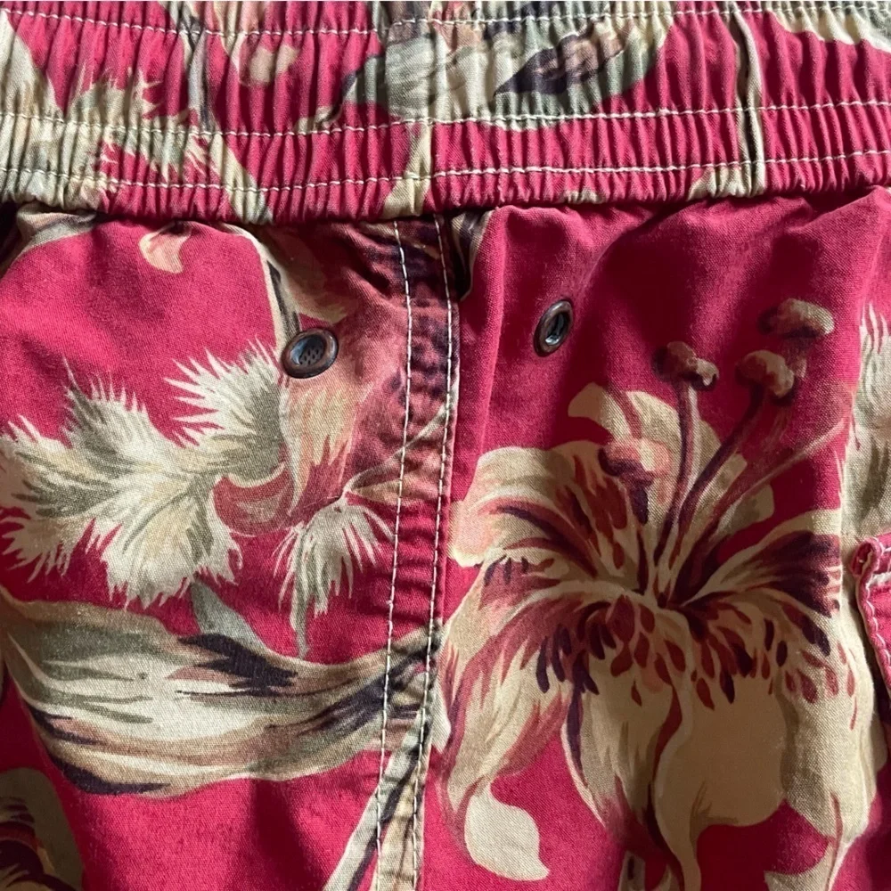 Polo Ralph Lauren Shorts Swim Trunks Hawaiian Print Floral Size XL